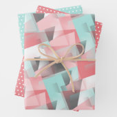 Abstraktes Angesagtes Modern geometrisches Mosaikk Geschenkpapier Set (Beispiel)