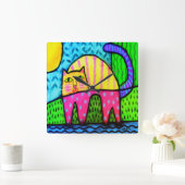 Abstraktes Anmalen einer großen Uhr von Funky Cat (Zuhause)