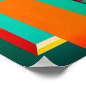 Abstraktes Anmalen von Farbblöcken Poster (Ecke)