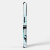 Abstraktes Anthracite Grau Blau Modernes Fraktal K Case-Mate iPhone Hülle (Rückseite / Rechts)