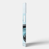 Abstraktes Anthracite Grau Blau Modernes Fraktal K Case-Mate iPhone Hülle (Rückseite / Rechts)