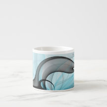 Abstraktes Anthracite Grau Blau Modernes Fraktal K
