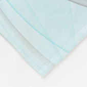 Abstraktes Anthracite Grau Blau Modernes Fraktal K Fleecedecke (Ecke)