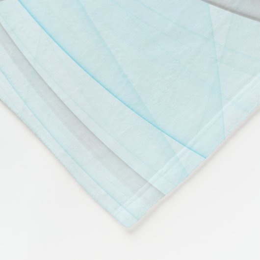 Abstraktes Anthracite Grau Blau Modernes Fraktal K Fleecedecke (Ecke)