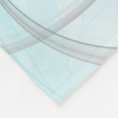 Abstraktes Anthracite Grau Blau Modernes Fraktal K Fleecedecke (Ecke)