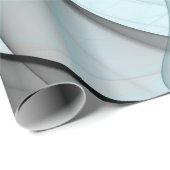 Abstraktes Anthracite Grau Blau Modernes Fraktal K Geschenkpapier (Rolleneckpunkt)