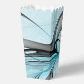 Abstraktes Anthracite Grau Blau Modernes Fraktal K Geschenkschachtel (Rückseite)