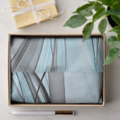 Abstraktes Anthracite Grau Blau Modernes Fraktal K Seidenpapier (Geschenk)