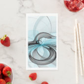 Abstraktes Anthracite Grau Blau Modernes Fraktal K Serviette (Beispiel)