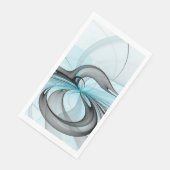 Abstraktes Anthracite Grau Blau Modernes Fraktal K Serviette (Ecke)