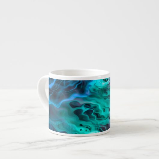 Abstraktes Apophysis-Fraktal I Espressotasse (Vorderseite Links)