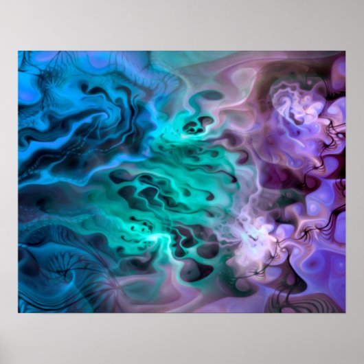 Abstraktes Apophysis-Fraktal I Poster (Vorne)