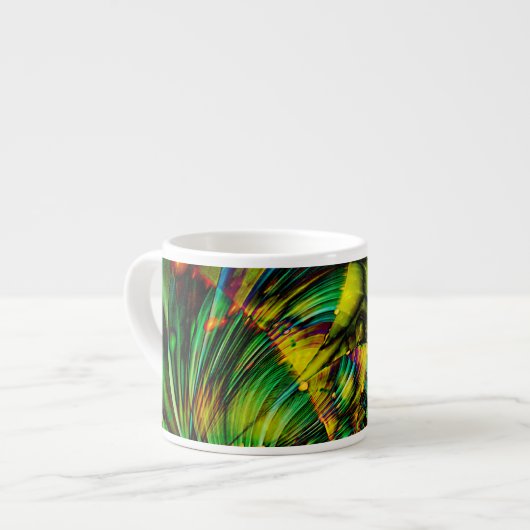 Abstraktes Apophysis-Fraktal II Espressotasse (Vorderseite Links)