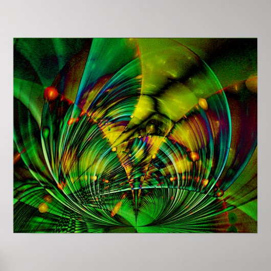 Abstraktes Apophysis-Fraktal II Poster (Vorne)