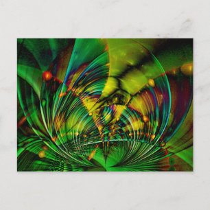 Abstraktes Apophysis-Fraktal II Postkarte