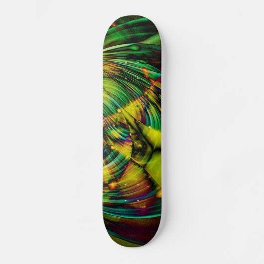 Abstraktes Apophysis-Fraktal II Skateboard (Vorderseite)