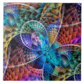 Abstraktes Apophysis-Fraktal X Fliese (Vorderseite)