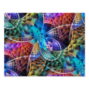 Abstraktes Apophysis-Fraktal X Fotodruck