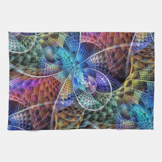 Abstraktes Apophysis-Fraktal X Handtuch (Horizontal)