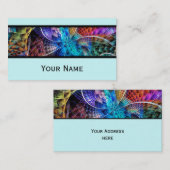 Abstraktes Apophysis-Fraktal X + Ihr Text Visitenkarte (Vorne/Hinten)