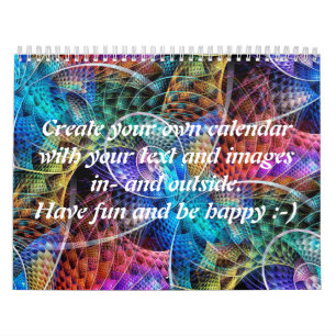 Abstraktes Apophysis-Fraktal X + Ihre Texte und Bi Kalender