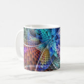 Abstraktes Apophysis-Fraktal X Kaffeetasse (Vorderseite Links)