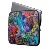 Abstraktes Apophysis-Fraktal X Laptopschutzhülle (Vorderseite Links)