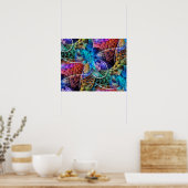 Abstraktes Apophysis-Fraktal X Poster (Küche)