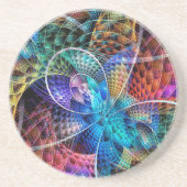 Abstraktes Apophysis-Fraktal X Sandstein Untersetzer (Vorne)