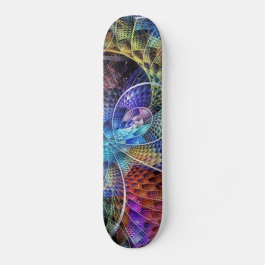 Abstraktes Apophysis-Fraktal X Skateboard (Vorderseite)