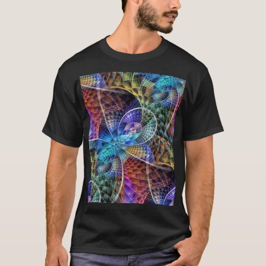Abstraktes Apophysis-Fraktal X T-Shirt (Vorderseite)