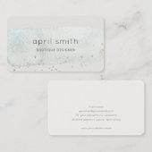 Abstraktes Aqua Blue Brush Parco Civico-Ciani Wate Visitenkarte (Vorne/Hinten)