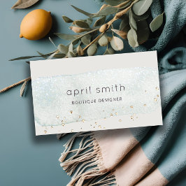 Abstraktes Aqua Blue Brush Parco Civico-Ciani Wate Visitenkarte