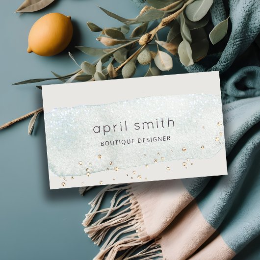 Abstraktes Aqua Blue Brush Parco Civico-Ciani Wate Visitenkarte