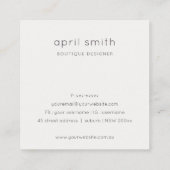 Abstraktes Aqua Blue Brush Stock Wasserfarblogos Quadratische Visitenkarte (Rückseite)