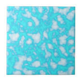 Abstraktes Aqua Blue Marble Fliese (Vorderseite)