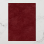 Abstraktes Aqua Red Wedding Real Gold Folieneinladung (Rückseite)