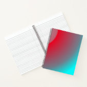 Abstraktes Aqua & Rotes Wasser Notizblock (Innenseite)