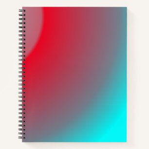 Abstraktes Aqua & Rotes Wasser Notizblock