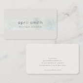 Abstraktes Aqua Silver Pinsel Wasserfarben Visitenkarte (Vorne/Hinten)