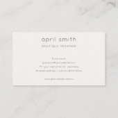 Abstraktes Aqua Silver Stoke Wasserfarbene Verabre Visitenkarte (Rückseite)