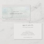 Abstraktes Aqua Silver Stoke Wasserfarbene Verabre Visitenkarte (Vorne/Hinten)