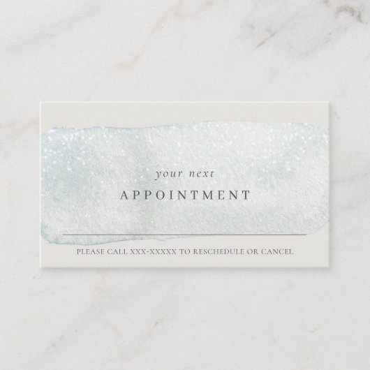 Abstraktes Aqua Silver Stoke Wasserfarbene Verabre Visitenkarte (Vorderseite)