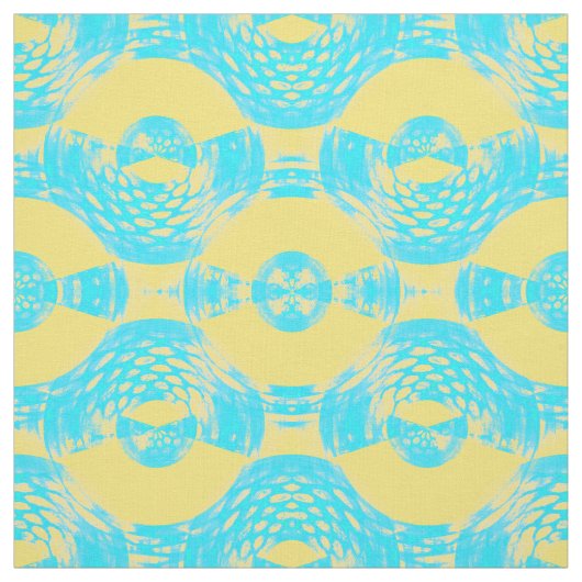 Abstraktes Aqua und Gelb Stoff (Muster)
