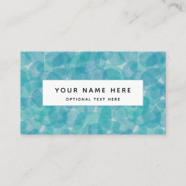 Abstraktes Aquamarines Blauer Wasserfarbenmuster Visitenkarte
