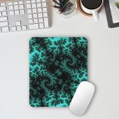 Abstraktes Aquamarines Fraktal Mousepad
