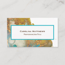 Abstraktes Aquamarines Gold Agate Watercolor