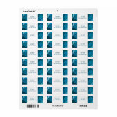 Abstraktes Aquamarines Polygons-Adressetikett (Vorne)