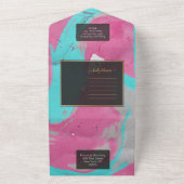 Abstraktes Aquamarines Rosa in einer Einladung (Außenbereich)