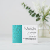 Abstraktes Aquamarines Türkismuster Visitenkarte (Stehend Vorderseite)